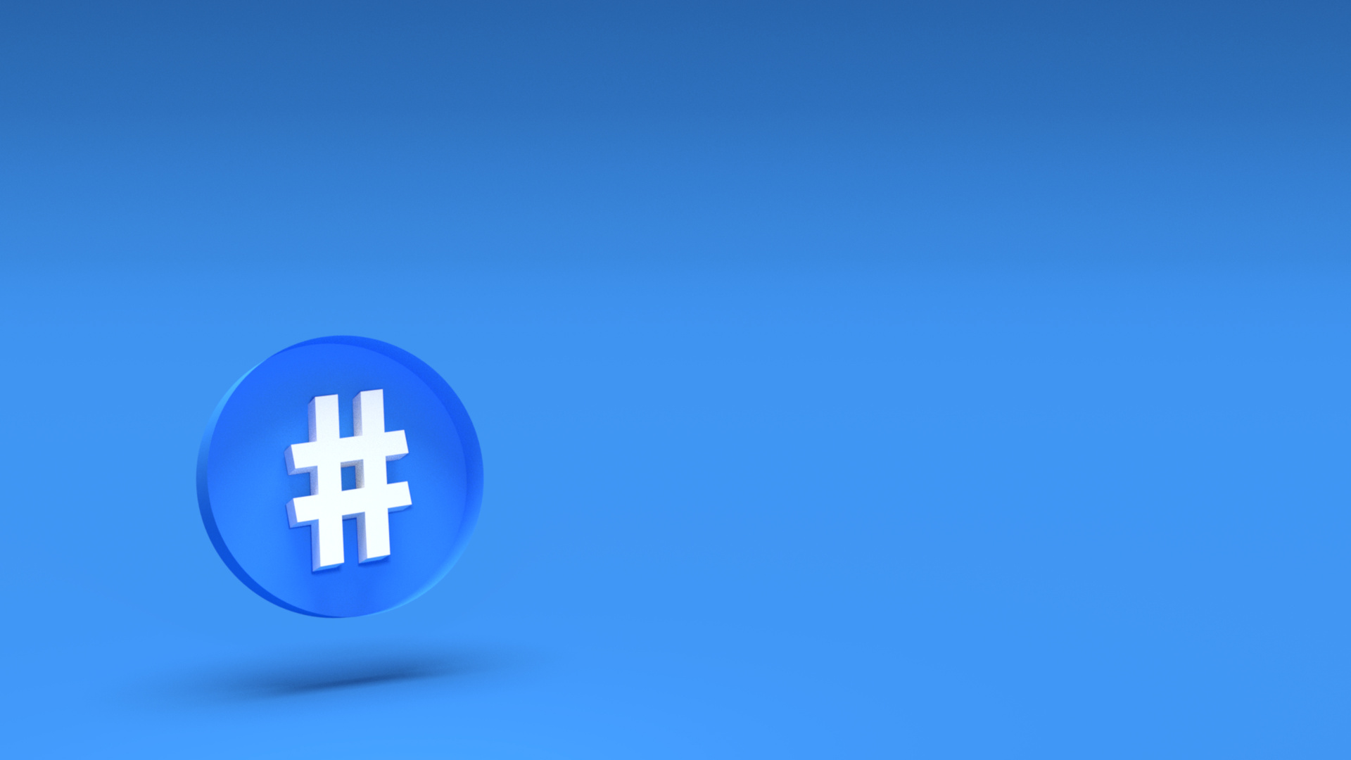hashtag 3d illustration, social media background, 3d render